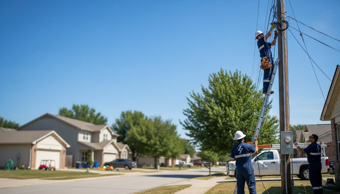 Residential electrician providing installation services in Mikana, WI